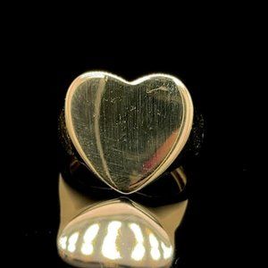 Eriness Solid gold Heart Signet Ring